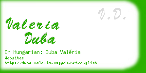 valeria duba business card